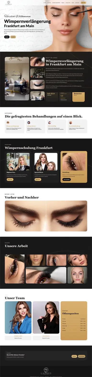 Website von Beauty McLashes