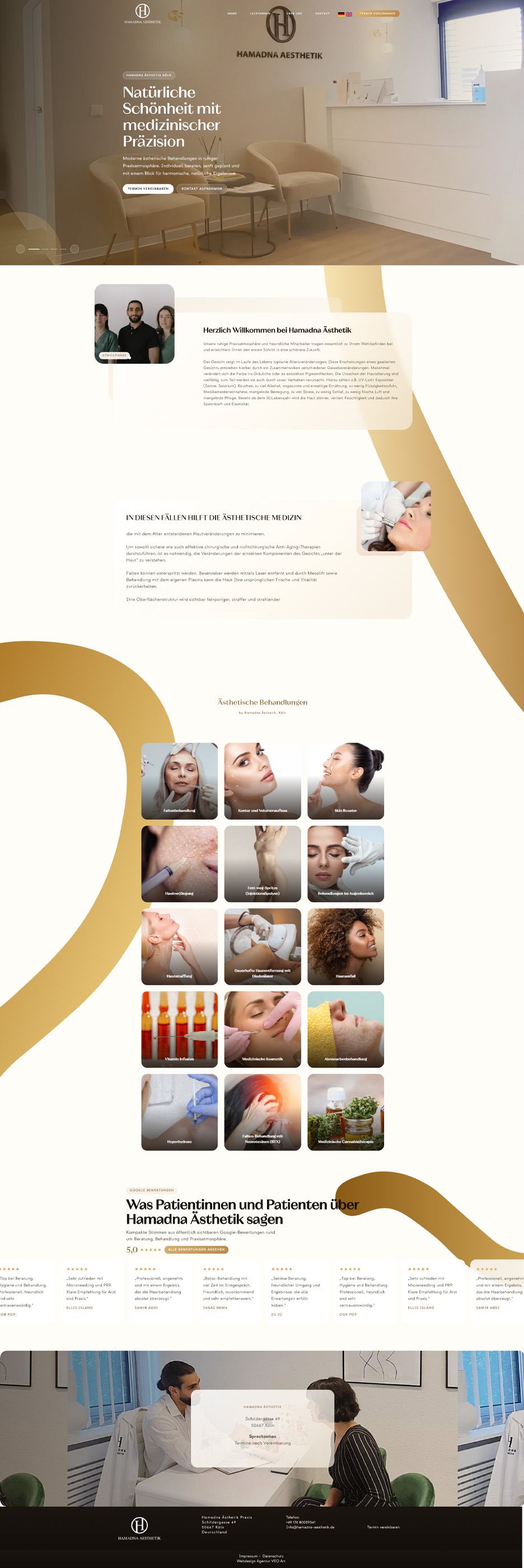 Website von Hamadna Ästhetik