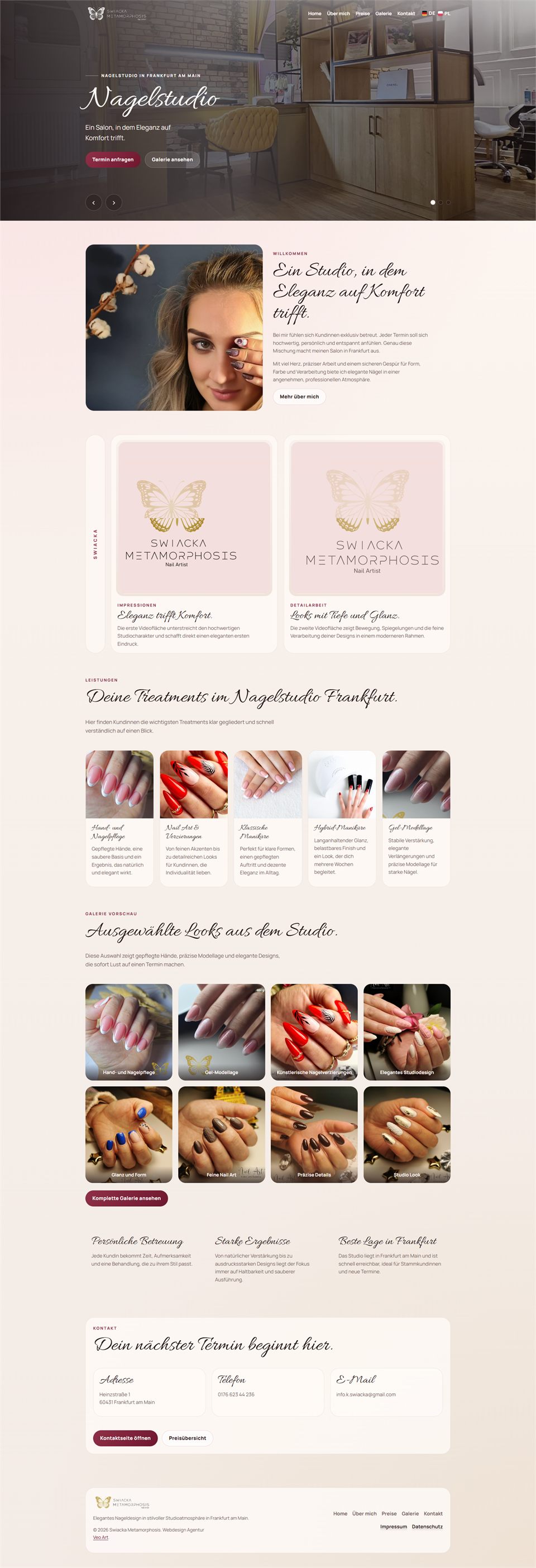 Website von Swiacka Nails